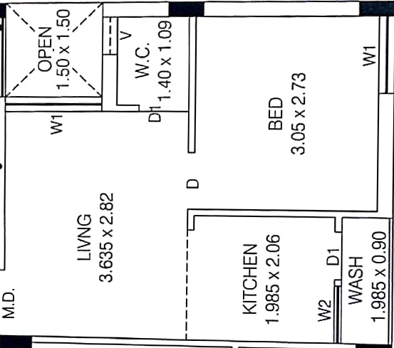 1 BHK Flat in Soham Shivam Avenue 2 in Mavdi, Rajkot - Image 926091