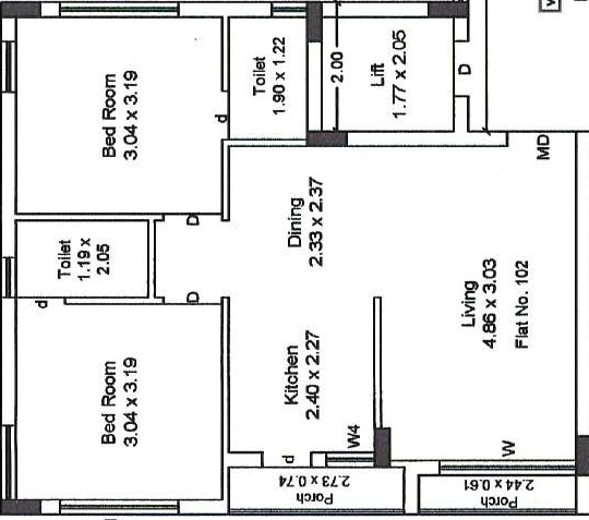 2 BHK Flat in Soneta Flora Prime in Mavdi, Rajkot - Image 926096