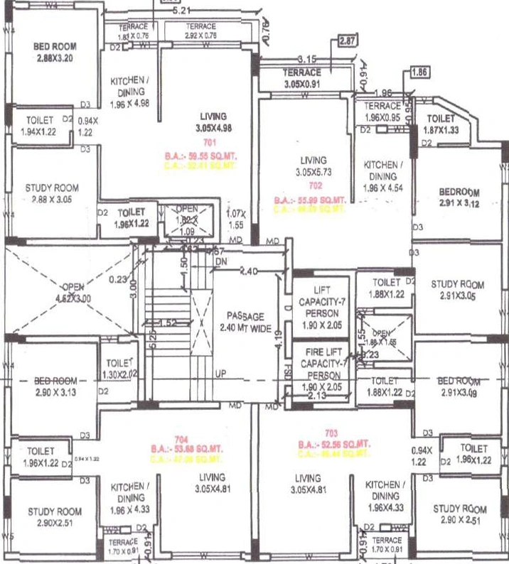 Floor Plan of Suresh Satyam Point in Mavdi, Rajkot - Image 422404