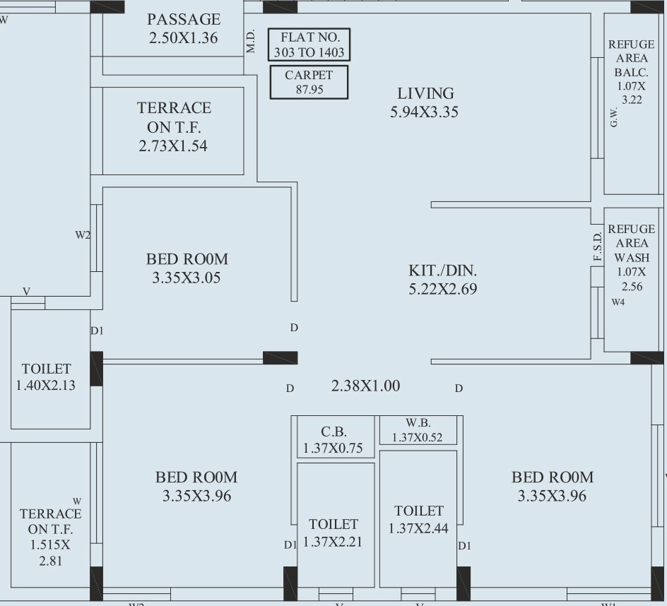 3 BHK Flat in Swastik Heights in Mavdi, Rajkot - Image 926110