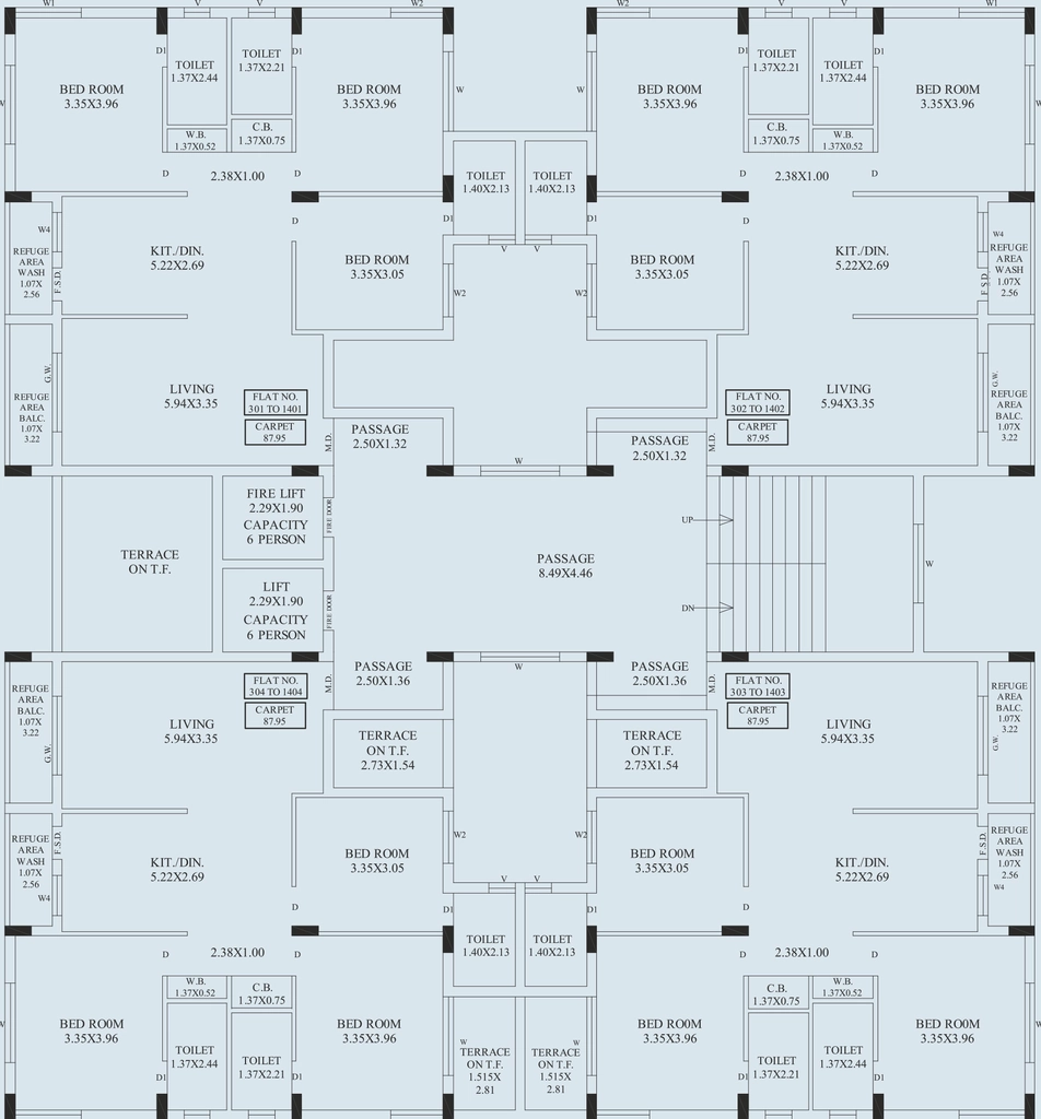 Floor Plan of Swastik Heights in Mavdi, Rajkot - Image 422430
