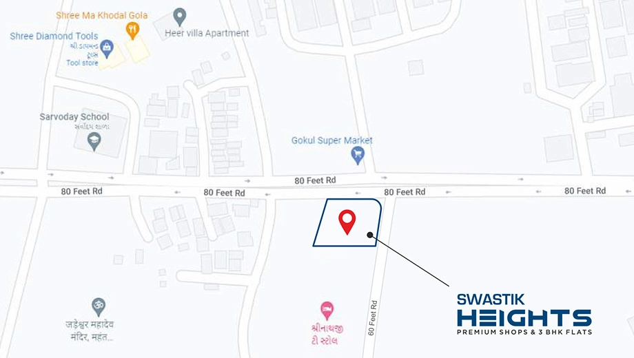 Location of Swastik Heights in Mavdi, Rajkot - Image 422428