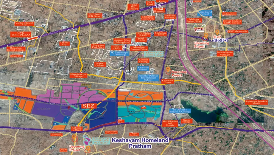 Location of Kedia Keshvam Homeland Pratham in Ajmer Road, Jaipur - Image 422516