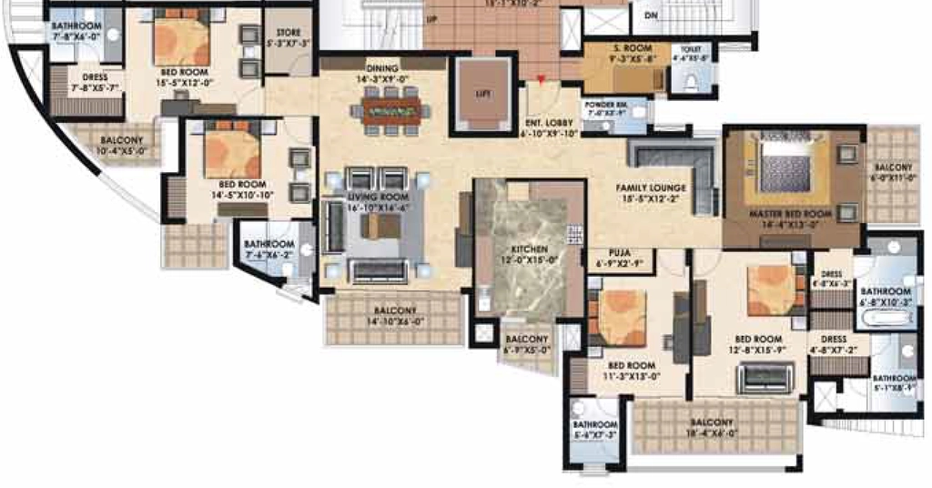 5 BHK Flat in Suncity Parikrama in null, Chandigarh - Image 926123