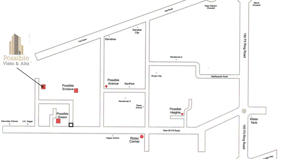 Location of The Possible Alta and Vista in Mavdi, Rajkot - Image 422478