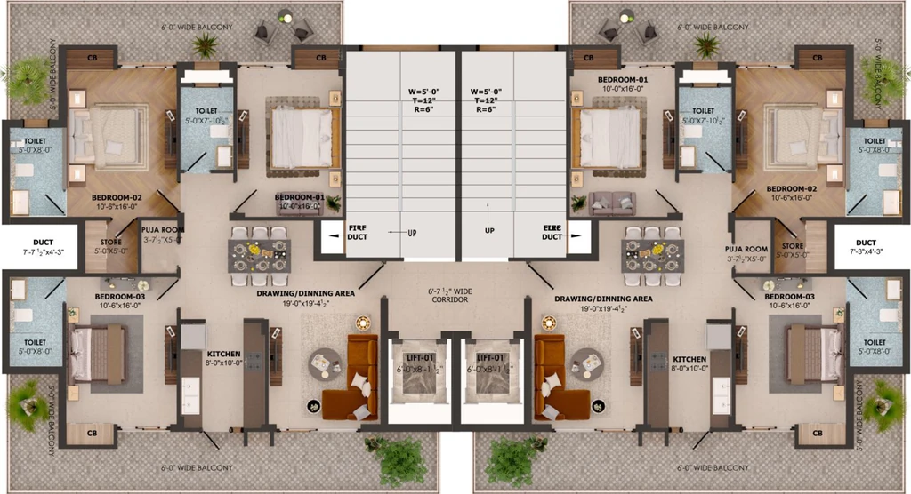 Floor Plan of Stellar Heights in null, Chandigarh - Image 422493