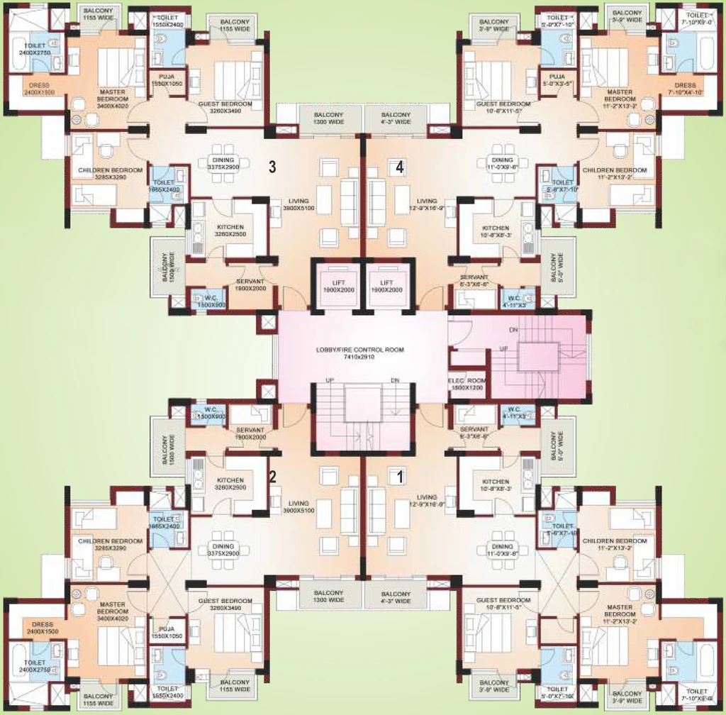 Floor Plan of Parsvnath Royale in null, Chandigarh - Image 422505