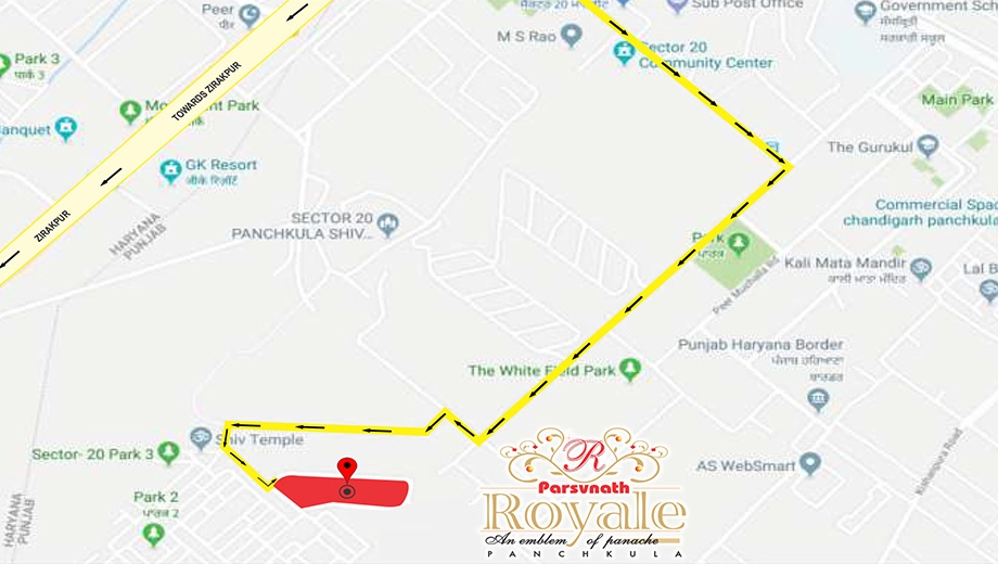 Location of Parsvnath Royale in null, Chandigarh - Image 422504