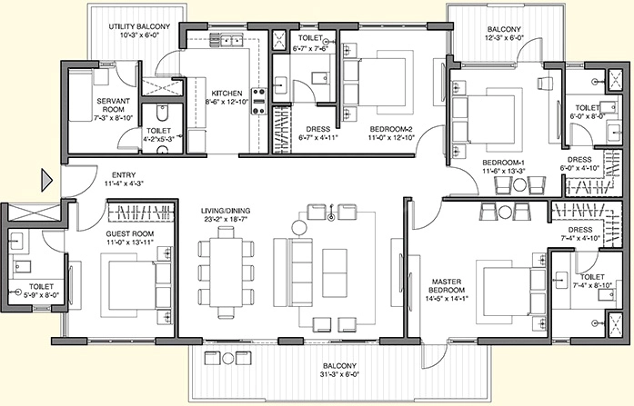 4 BHK Flat in Ireo Fiveriver in null, Chandigarh - Image 926141