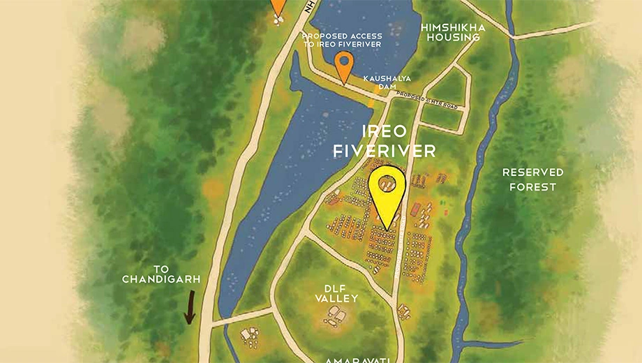 Location of Ireo Fiveriver in null, Chandigarh - Image 422540