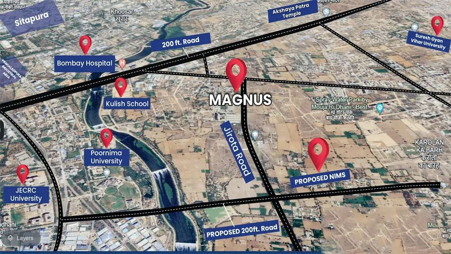 Location of Redwood Magnus in Jagatpura, Jaipur - Image 422576