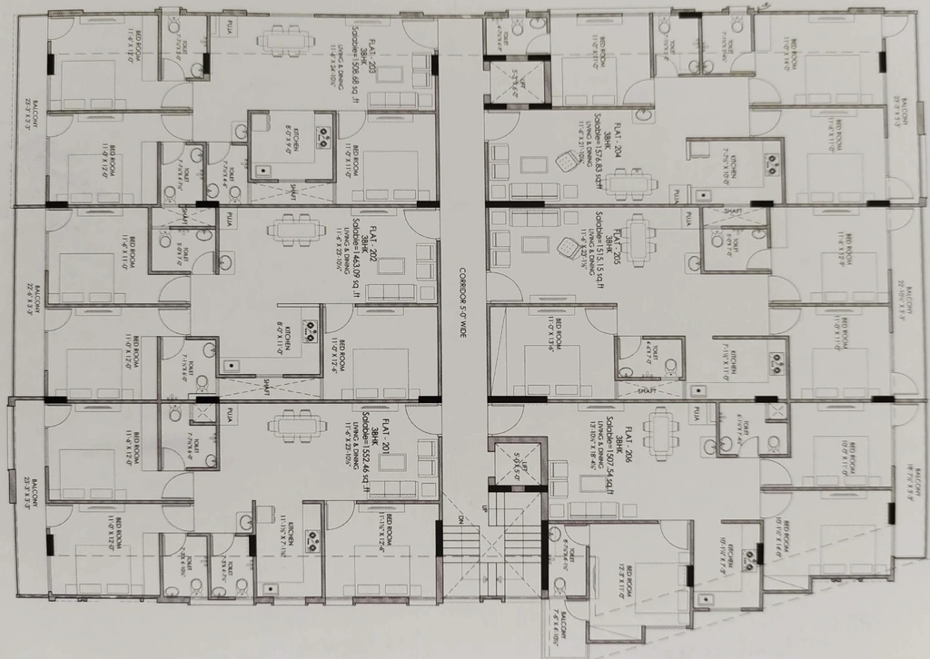 Floor Plan of Siddhi Vinayak Homes in Mansarovar, Jaipur - Image 422594