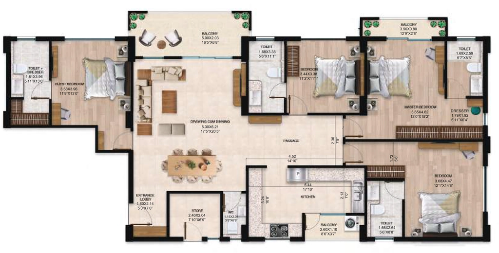 4 BHK Flat in Ashiana Aravali in Jagatpura, Jaipur - Image 926168