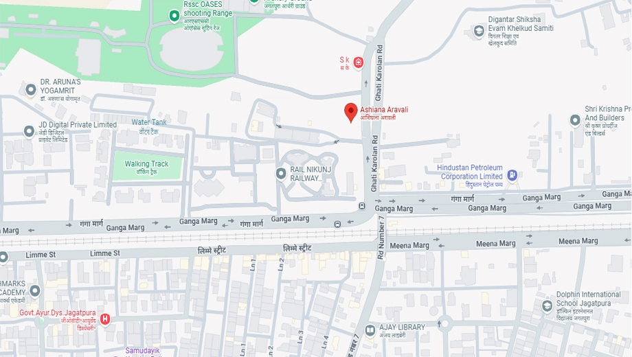 Location of Ashiana Aravali in Jagatpura, Jaipur - Image 422621