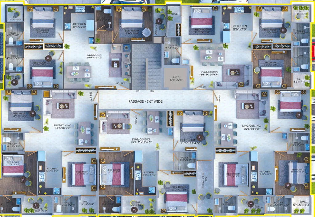 Floor Plan of Bagariya Sadhana Residency in Sirsi Road, Jaipur - Image 422626