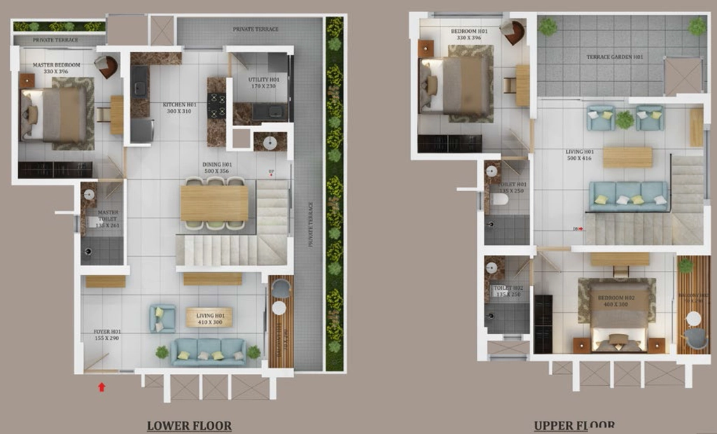 3 BHK Duplex in Aroma Cliff in Kowdiar, Thiruvananthapuram - Image 926177