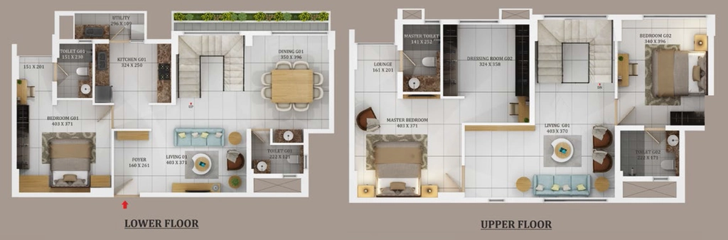 3 BHK Duplex in Aroma Cliff in Kowdiar, Thiruvananthapuram - Image 926179