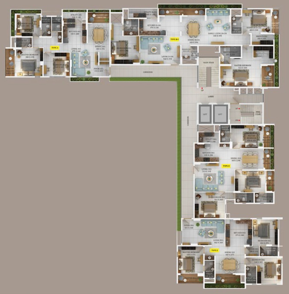 Floor Plan of Aroma Cliff in Kowdiar, Thiruvananthapuram - Image 422641