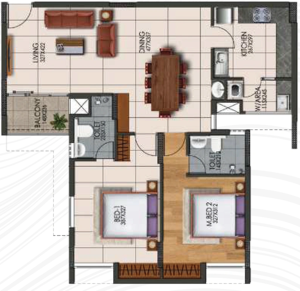 2 BHK Flat in Aroma High Bloom in PTP Nagar, Thiruvananthapuram - Image 926182