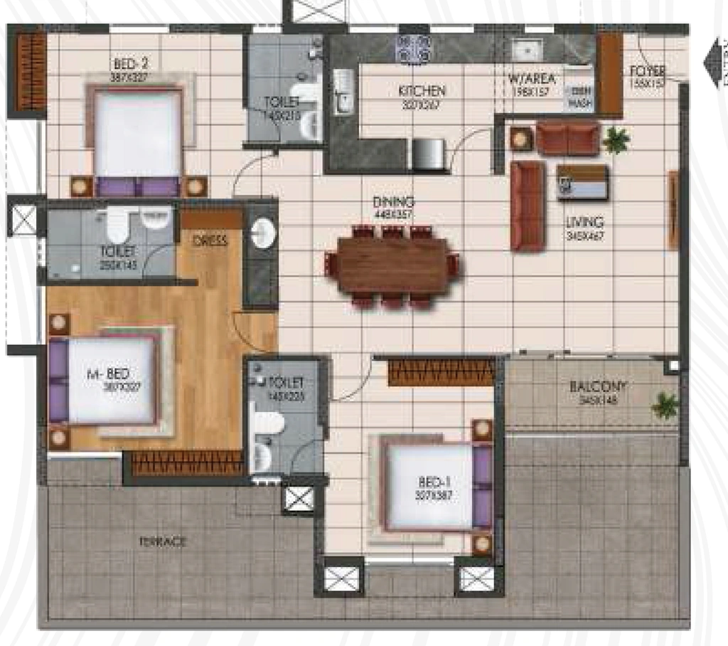3 BHK Flat in Aroma High Bloom in PTP Nagar, Thiruvananthapuram - Image 926184