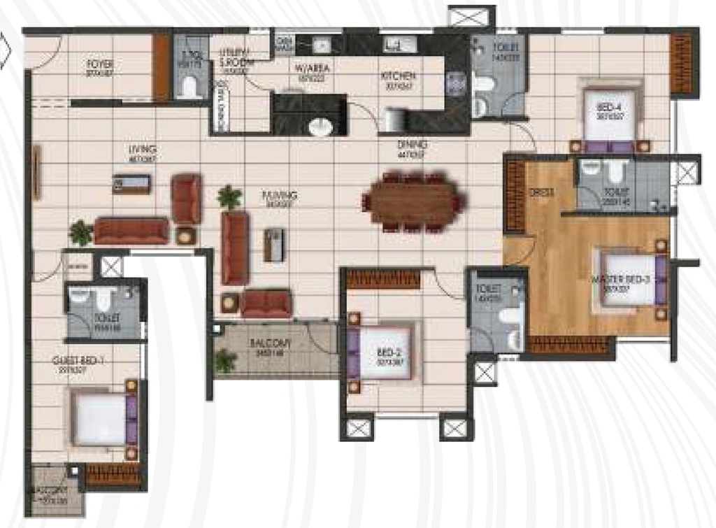 4 BHK Flat in Aroma High Bloom in PTP Nagar, Thiruvananthapuram - Image 926186