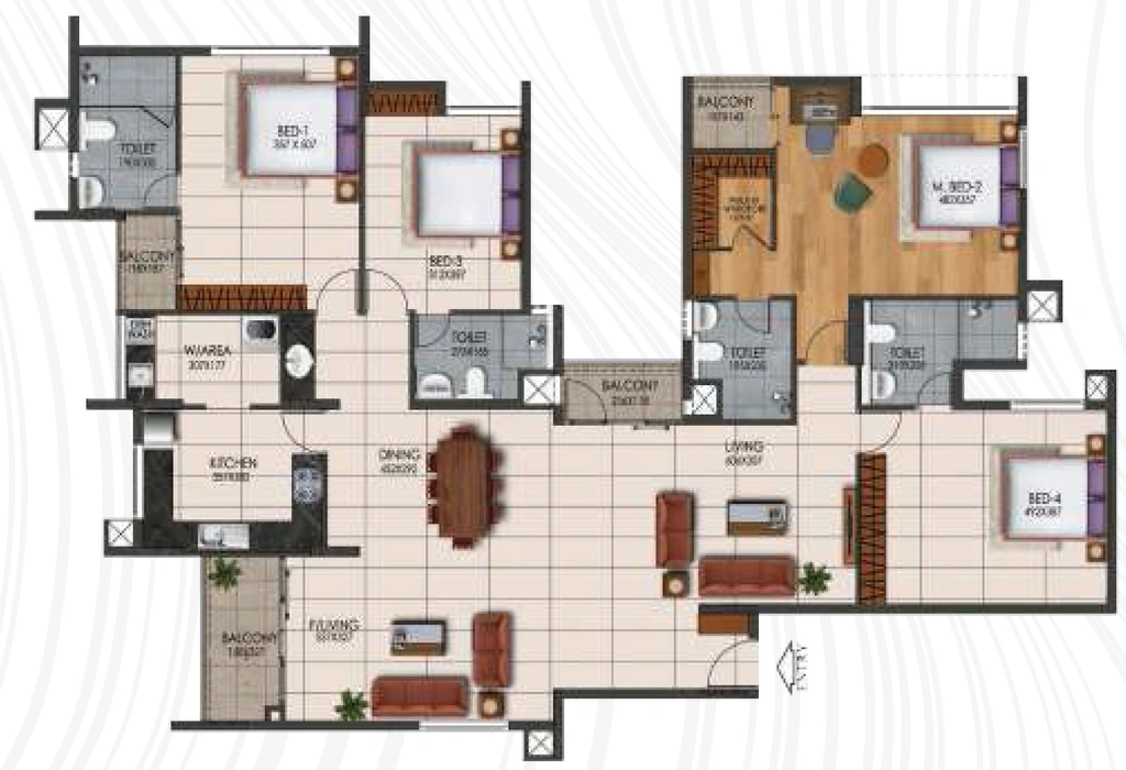 4 BHK Flat in Aroma High Bloom in PTP Nagar, Thiruvananthapuram - Image 926187