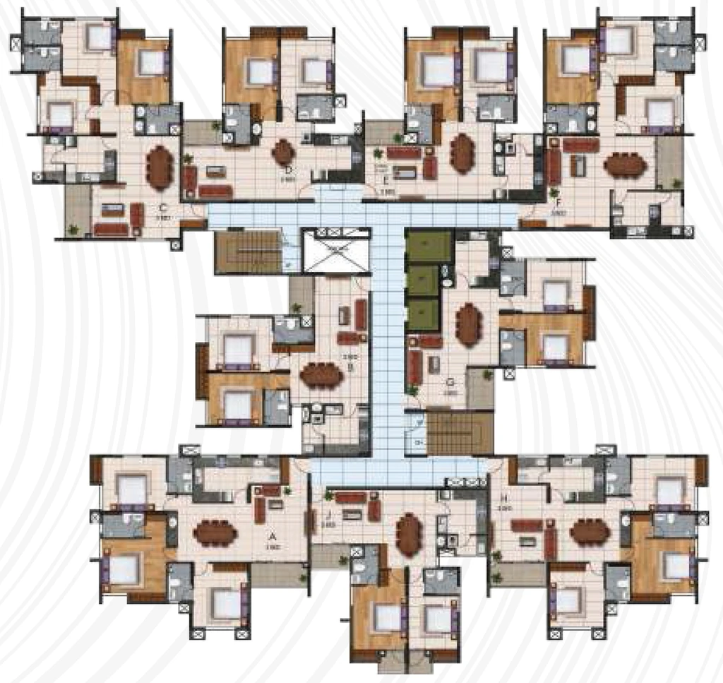 Floor Plan of Aroma High Bloom in PTP Nagar, Thiruvananthapuram - Image 422654
