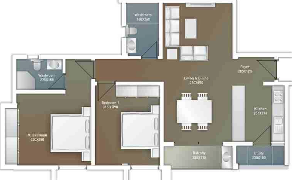 2 BHK Flat in Artech Courtyard in Ambalamukku, Thiruvananthapuram - Image 926188