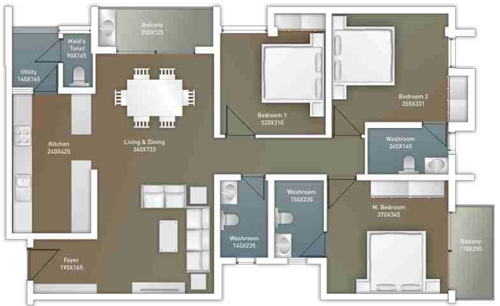 3 BHK Flat in Artech Courtyard in Ambalamukku, Thiruvananthapuram - Image 926190