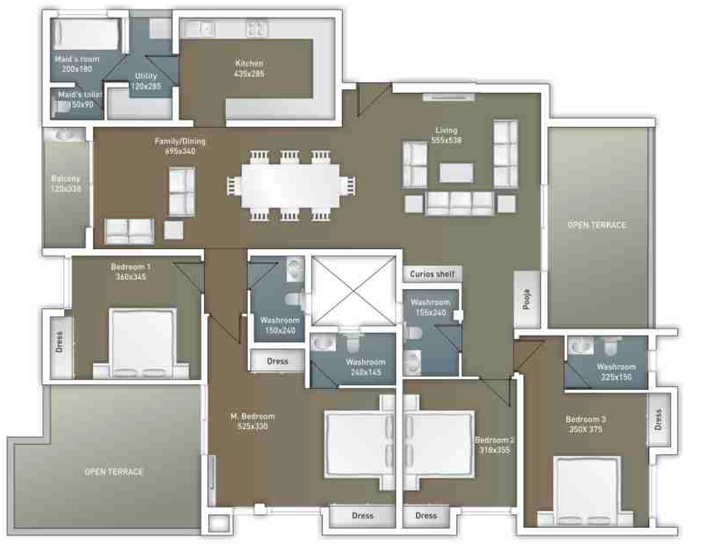 4 BHK Flat in Artech Courtyard in Ambalamukku, Thiruvananthapuram - Image 926192