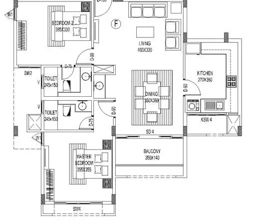2 BHK Flat in Asset Hillcrest Thames in Vattiyoorkavu, Thiruvananthapuram - Image 926193