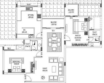 2 BHK Flat in Asset Hillcrest Thames in Vattiyoorkavu, Thiruvananthapuram - Image 926194