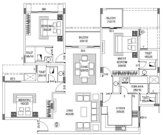 3 BHK Flat in Asset Hillcrest Thames in Vattiyoorkavu, Thiruvananthapuram - Image 926195