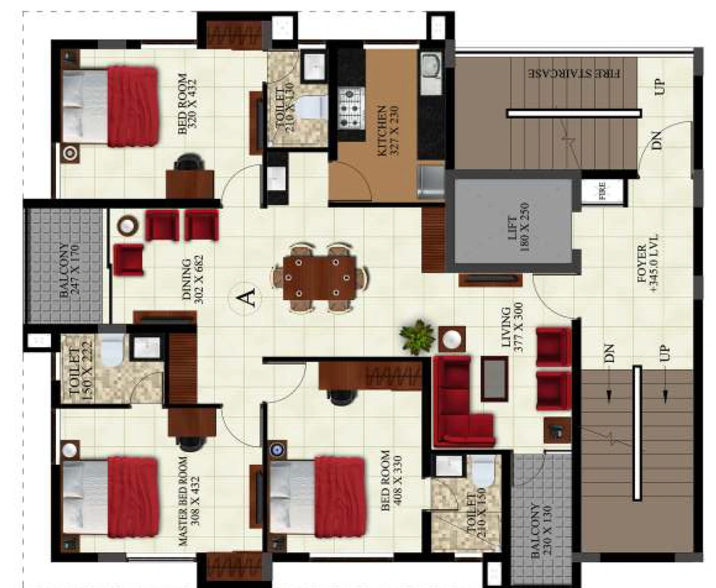 3 BHK Flat in Beacon Orbit in Vazhuthacaud, Thiruvananthapuram - Image 926205
