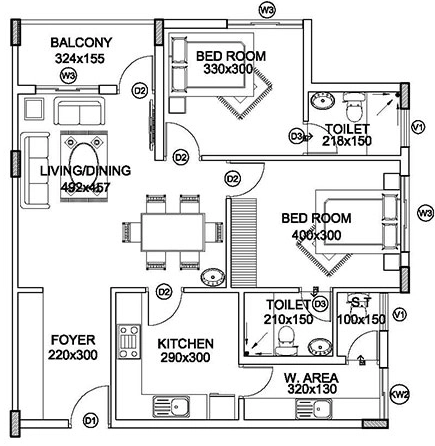 2 BHK Flat in Bluebricks Alpha in PTP Nagar, Thiruvananthapuram - Image 926215