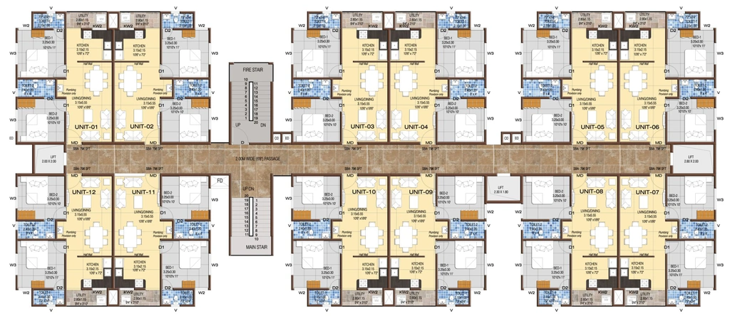 Floor Plan of Confident Bilberry in Pallippuram, Thiruvananthapuram - Image 422714