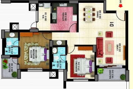 2 BHK Flat in Cordial Adithya in Maruthankuzhi, Thiruvananthapuram - Image 926237