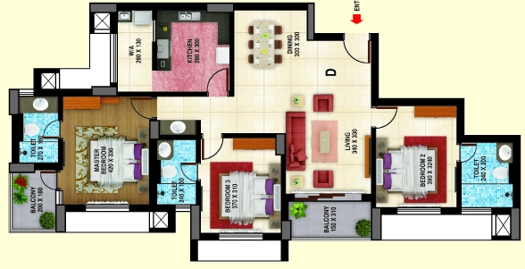 3 BHK Flat in Cordial Adithya in Maruthankuzhi, Thiruvananthapuram - Image 926238
