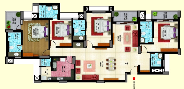 4 BHK Flat in Cordial Adithya in Maruthankuzhi, Thiruvananthapuram - Image 926242