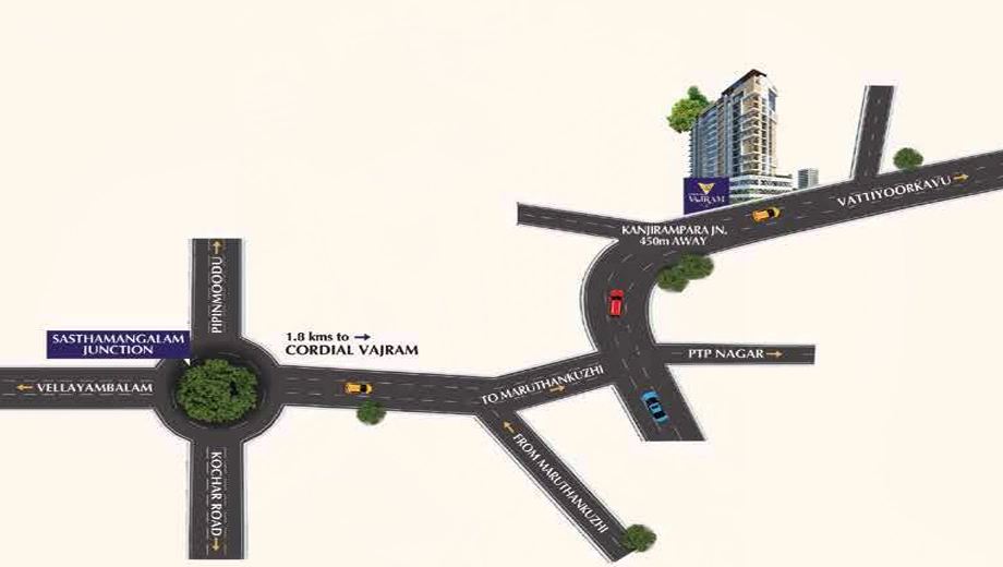 Location of Cordial Vajram in Maruthankuzhi, Thiruvananthapuram - Image 422747