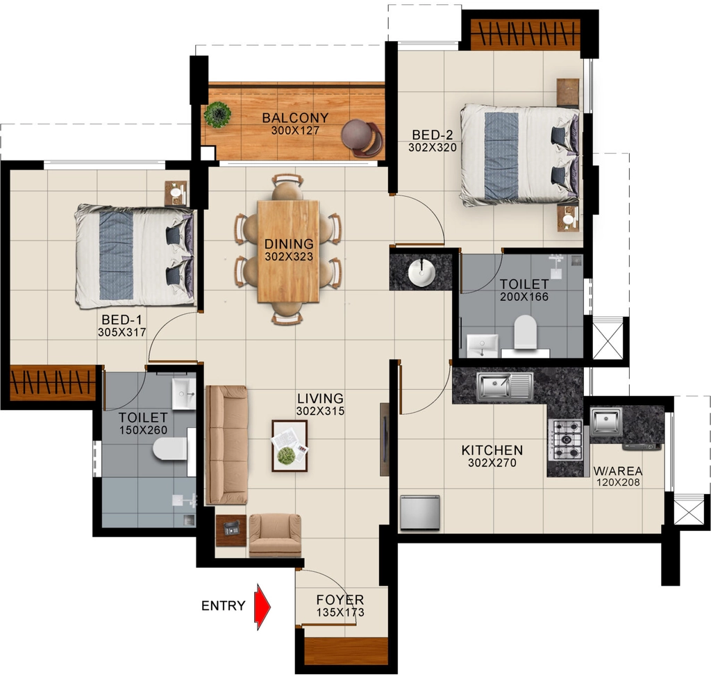 2 BHK Flat in Cordial Vivana in Pallippuram, Thiruvananthapuram - Image 926225