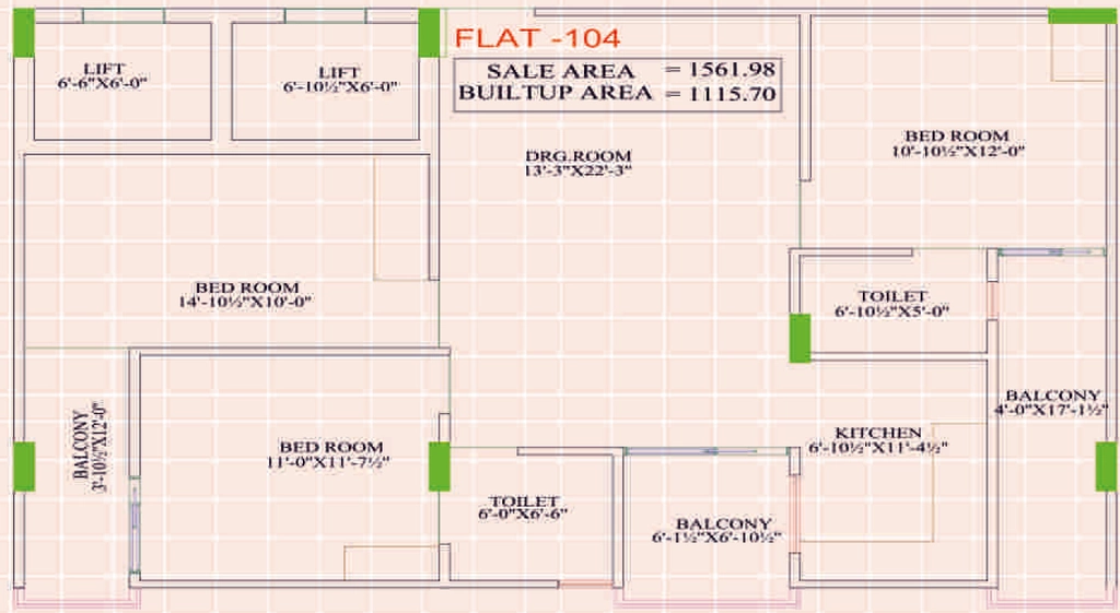 3 BHK Flat in Parth Crystal in Nirman Nagar, Jaipur - Image 926171