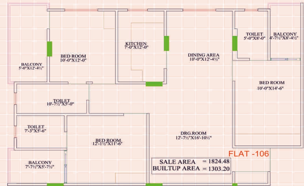 3 BHK Flat in Parth Crystal in Nirman Nagar, Jaipur - Image 926172