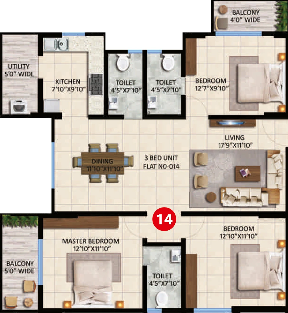 3 BHK Flat in Vmaks Laurel in Attibele, Bangalore - Image 926266