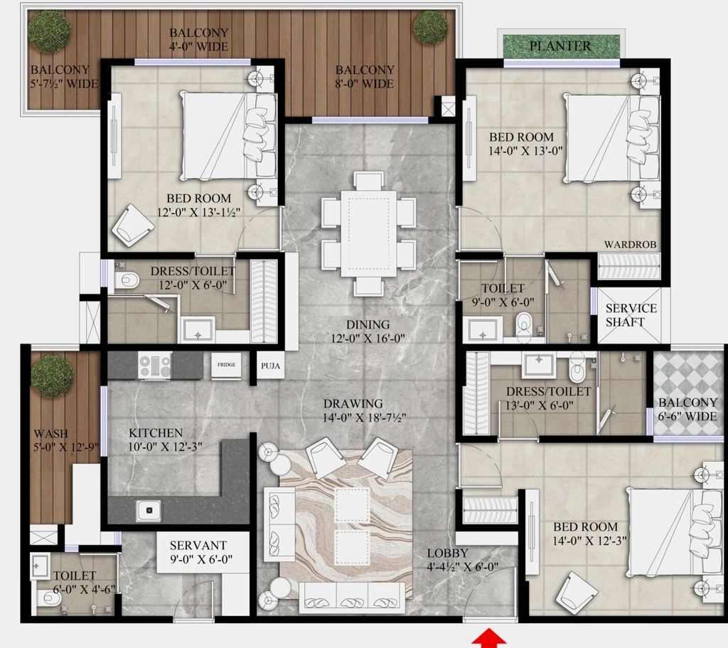 3 BHK Flat in KGK Aakar in Jagatpura, Jaipur - Image 926269