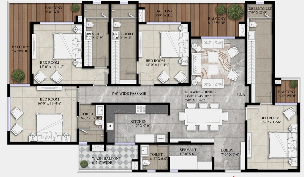 4 BHK Flat in KGK Aakar in Jagatpura, Jaipur - Image 926270