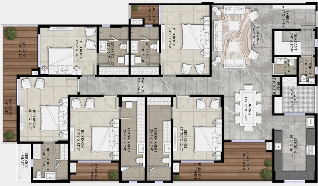 5 BHK Flat in KGK Aakar in Jagatpura, Jaipur - Image 926273