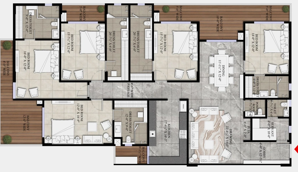 5 BHK Flat in KGK Aakar in Jagatpura, Jaipur - Image 926274