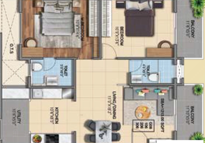 2.5 BHK Flat in MLN Heights in Kannuru, Bangalore - Image 926282