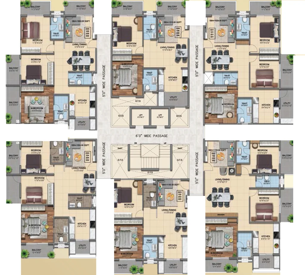 Floor Plan of MLN Heights in Kannuru, Bangalore - Image 422862